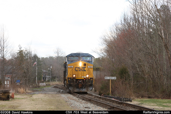 CSX 703 West at Beaverdam